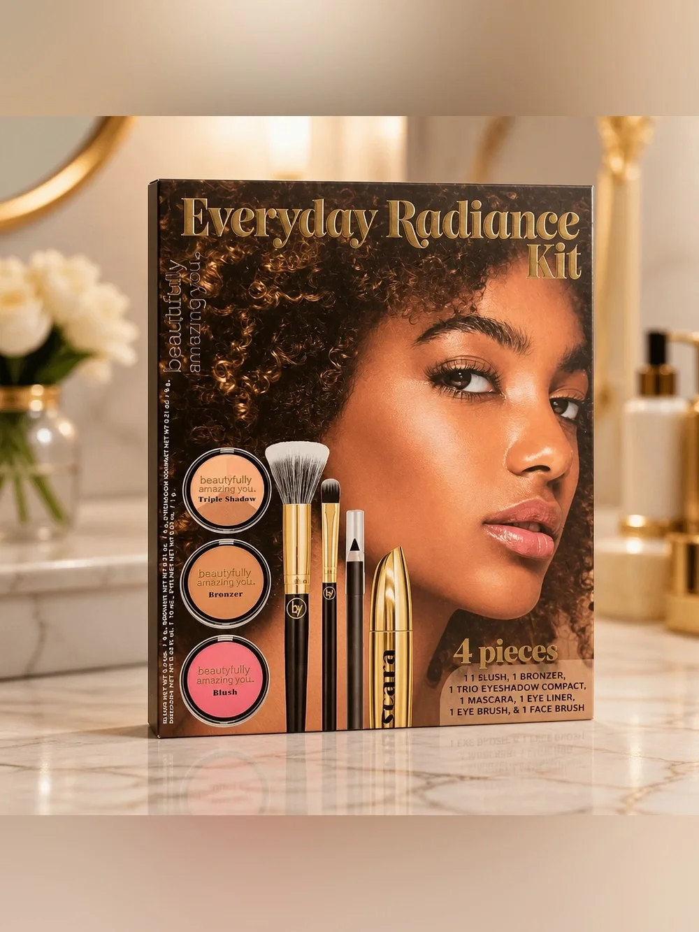 Beautifully Amazing You Everyday Radiance Kit 4 Piece Makeup Set NWT